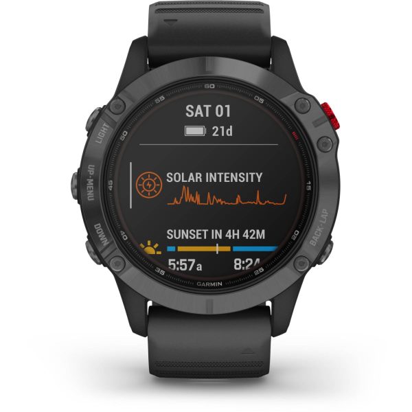 Garmin Fenix 6 - Pro Solar Edition (Slate Gray with Black Band)