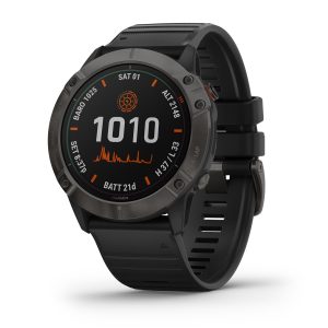 Garmin Fenix 6X - Pro Solar Edition (Titanium Carbon Gray DLC with Black Band)