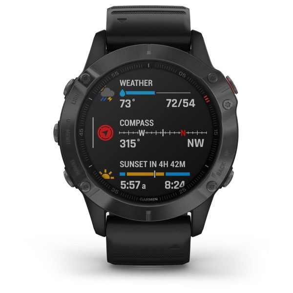 Garmin Fenix 6 - Pro Sapphire Edition (Carbon Gray DLC with Black Band)