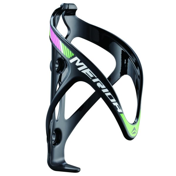 Merida Plastic Bottle Cage – black (green/magenta)