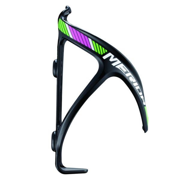 Merida Plastic Bottle Cage – black (green/magenta)