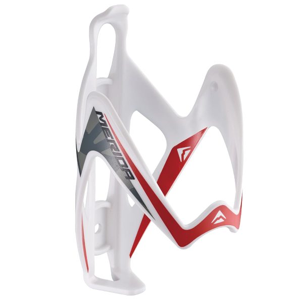 Merida Plastic Bottle Cage – white/red