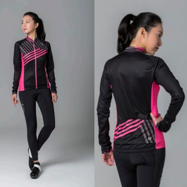 Liv Accelerate Mid-Thermal Long Sleeve Jersey - Black/Hot Pink