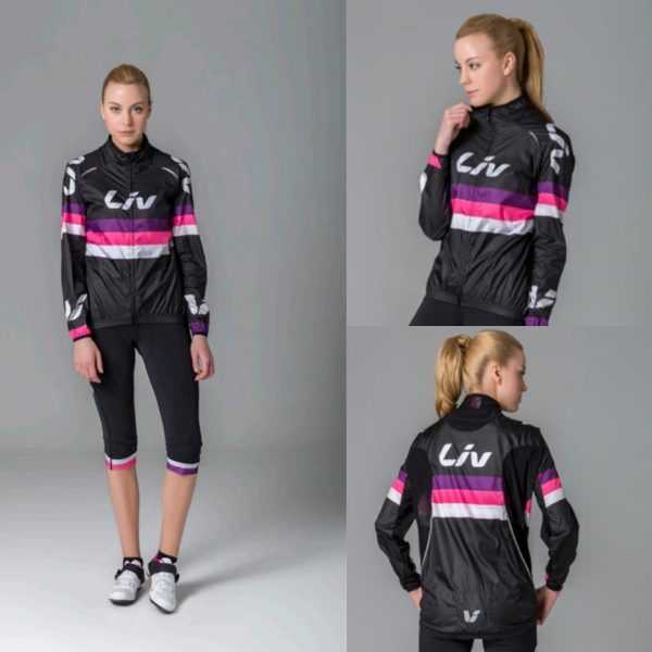 Liv Race Day Windbreaker Jacket - black/purple/hot pink