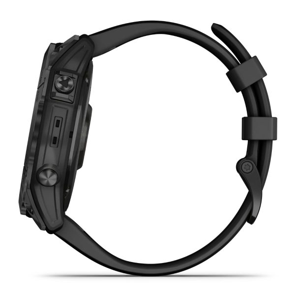 Garmin Fenix 7X – Sapphire Solar Edition (Black DLC Titanium with Black Band)