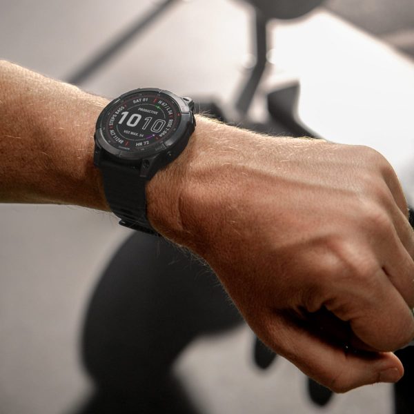 Garmin Fenix 7X – Sapphire Solar Edition (Black DLC Titanium with Black Band)