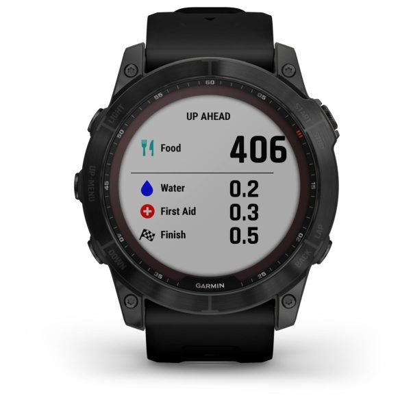 Garmin Fenix 7X – Sapphire Solar Edition (Black DLC Titanium with Black Band)