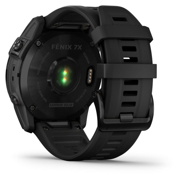 Garmin Fenix 7X – Sapphire Solar Edition (Black DLC Titanium with Black Band)