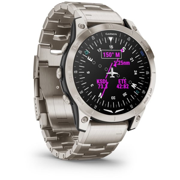 Garmin D2 Mach 1 (Aviator Smartwatch with Vented Titanium Bracelet)