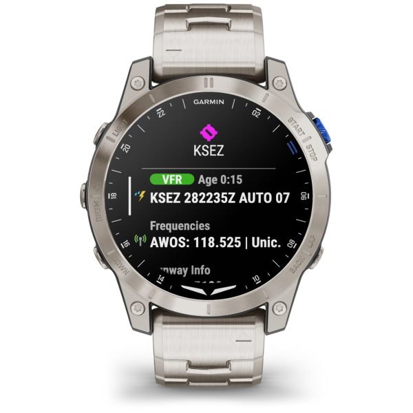 Garmin D2 Mach 1 (Aviator Smartwatch with Vented Titanium Bracelet)