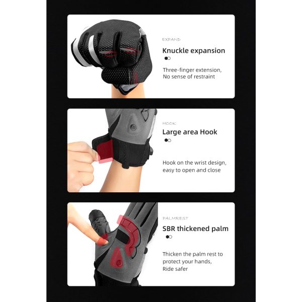 Rockbros S173-1 USB Heated / Windproof Gloves