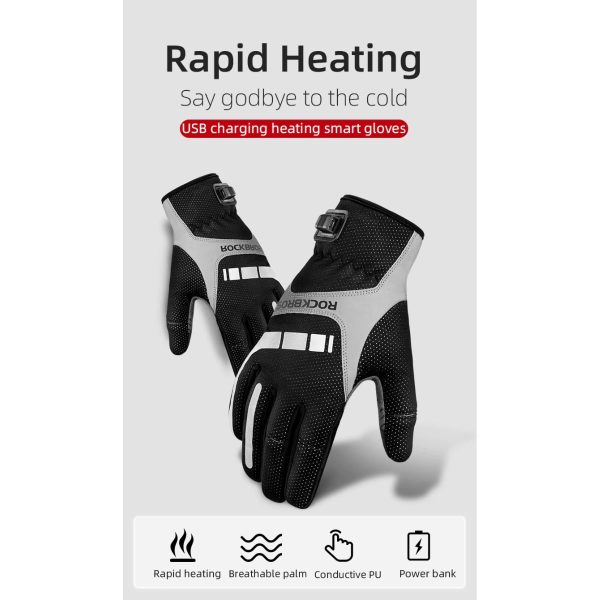 Rockbros S173-1 USB Heated / Windproof Gloves