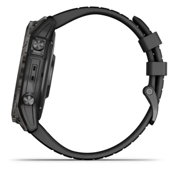 Garmin Fenix 7X Pro – Sapphire Solar Edition (Carbon Gray DLC Titanium with Black Band)