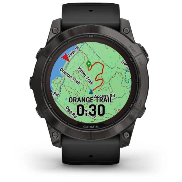 Garmin Fenix 7X Pro – Sapphire Solar Edition (Carbon Gray DLC Titanium with Black Band)